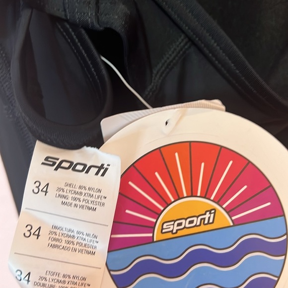 Sporti Thin Strap Athletic One Piece Swimsuit for Lap Swimming. Size S - Picture 8 of 11